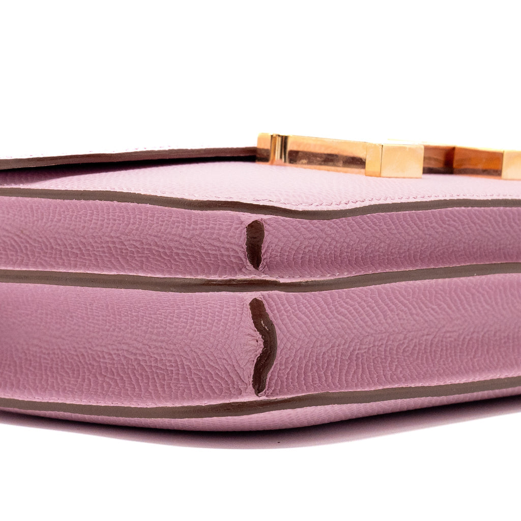 Hermes mini constance epsom mauve Sylvestre RGHW