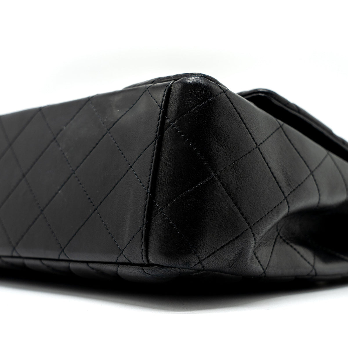 CHANEL MAXI CLASSIC SINGLE FLAP BAG LAMBSKIN BLACK GHW