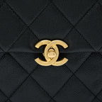 CHANEL 22P FLAP BACKPACK CAVIAR BLACK GHW (MICROCHIP)