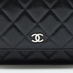 CHANEL MINI WALLET ON CHAIN CAVIAR BLACK SHW