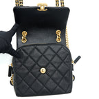 CHANEL 22P FLAP BACKPACK CAVIAR BLACK GHW (MICROCHIP)