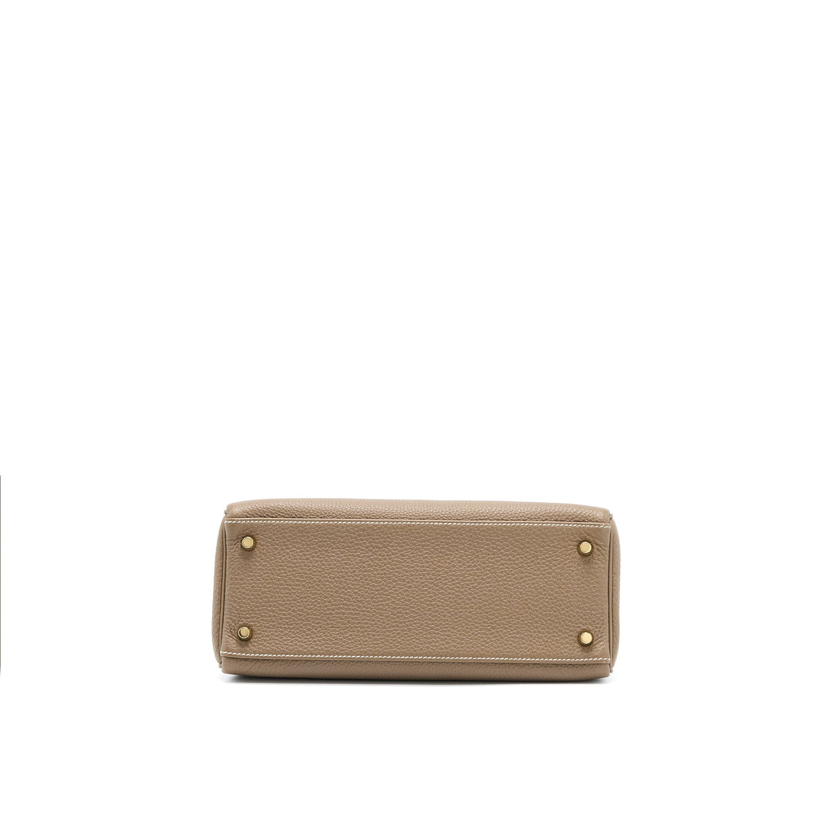Hermes Kelly 28 Clemence Etoupe GHW Stamp Squared Q