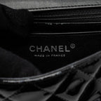 CHANEL MINI RECTANGULAR FLAP BAG PATENT BLACK SHW