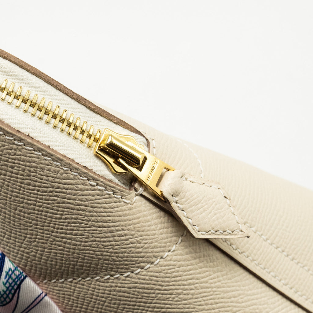 Hermes Bolide 27 Epsom Craie GHW