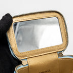 Chanel pearl crush mini vanity case with chain lambskin blue GHW