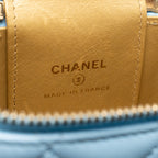 Chanel pearl crush mini vanity case with chain lambskin blue GHW