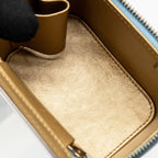 Chanel pearl crush mini vanity case with chain lambskin blue GHW