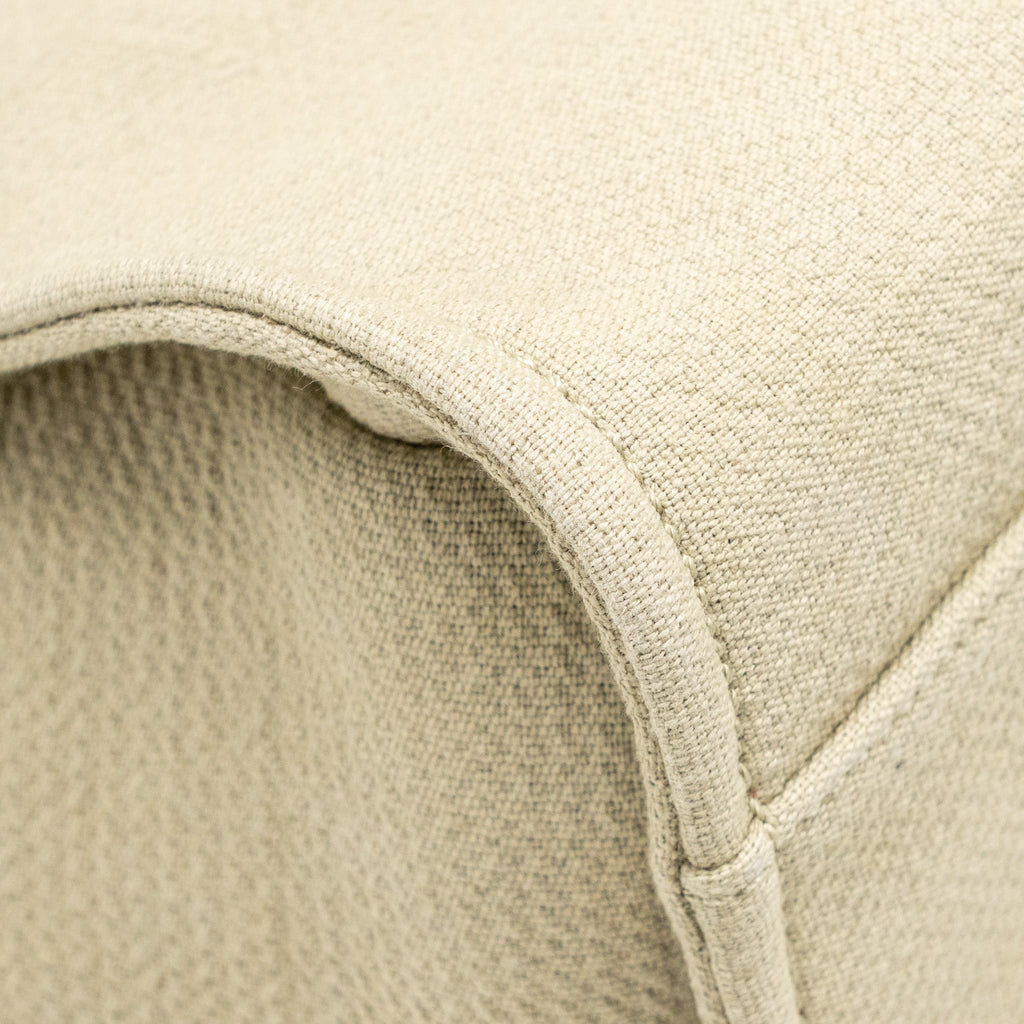 CHANEL DEAUVILLE TOTE BAG FABRIC / LEATHER LIGHT GREY SHW (MICROCHIP)
