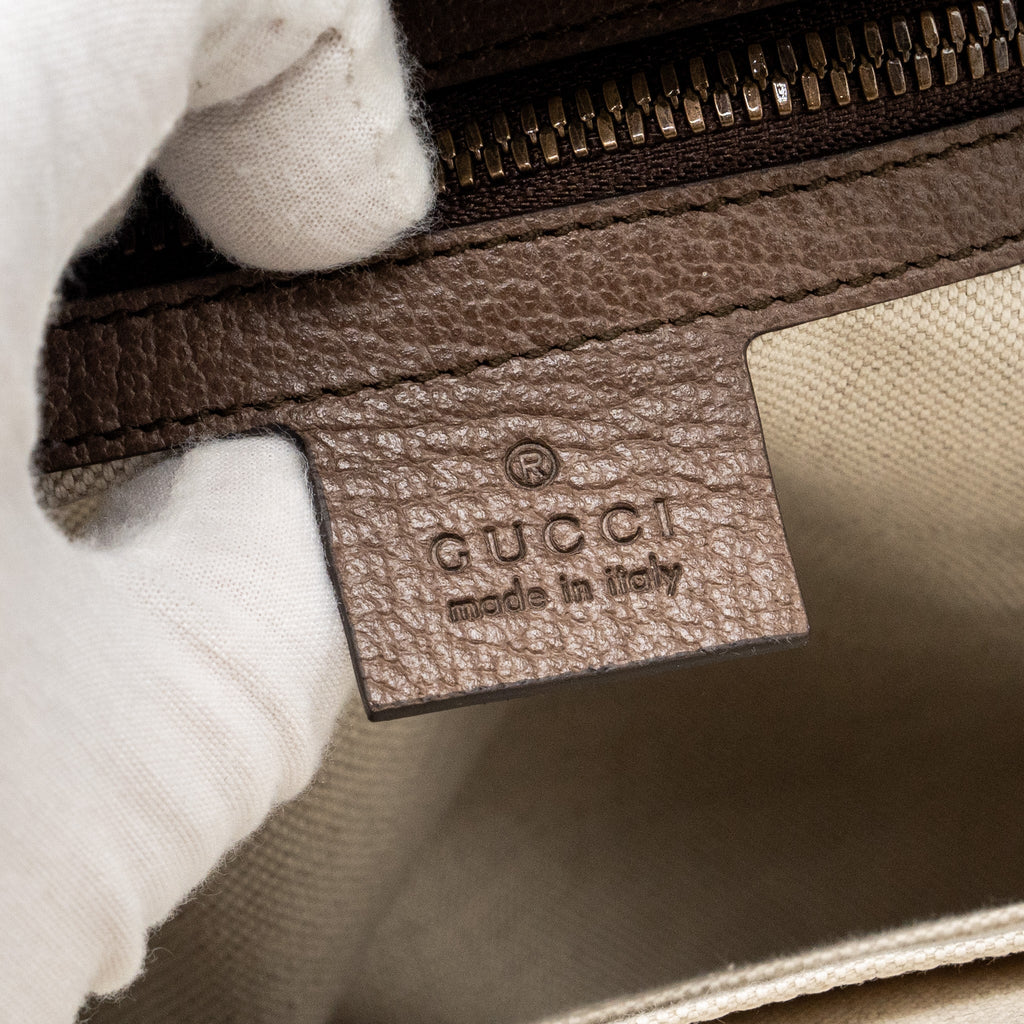 GUCCI OPHIDIA GG SMALL BACKPACK GG SUPREME CANVAS BROWN GHW