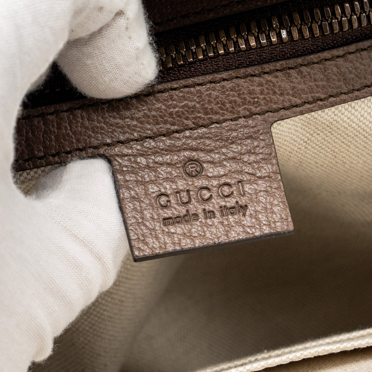 GUCCI OPHIDIA GG SMALL BACKPACK GG SUPREME CANVAS BROWN GHW