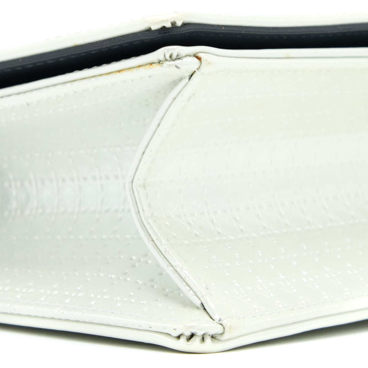 DIOR SMALL DIORMA METALLIC WHITE LGHW