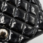 CHANEL MINI RECTANGULAR FLAP BAG PATENT BLACK SHW
