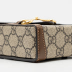 GUCCI HORSEBIT 1955 MINI BAG GG SUPREME CANVAS BROWN/MULTICOLOURED GHW