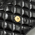 CHANEL 23C HOBO BAG SHINY CALFSKIN BLACK BRUSHED GHW (MICROCHIP)