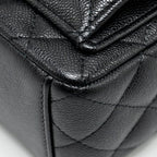 CHANEL 24P MINI BACKPACK/CROSSBODY BAG CAVIAR BLACK SHW (MICROCHIP)
