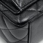 CHANEL 24P MINI BACKPACK/CROSSBODY BAG CAVIAR BLACK SHW (MICROCHIP)