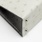 Hermes Mini Kelly II Special Order Ostrich Gris Perle / Graphite SHW