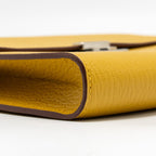 HERMES CLIC 16 WALLET CHEVRE MYSORE JAUNE AMBER SHW