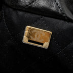 CHANEL LARGE 22 BAG SHINY CALFSKIN BLACK GHW (MICROCHIP)