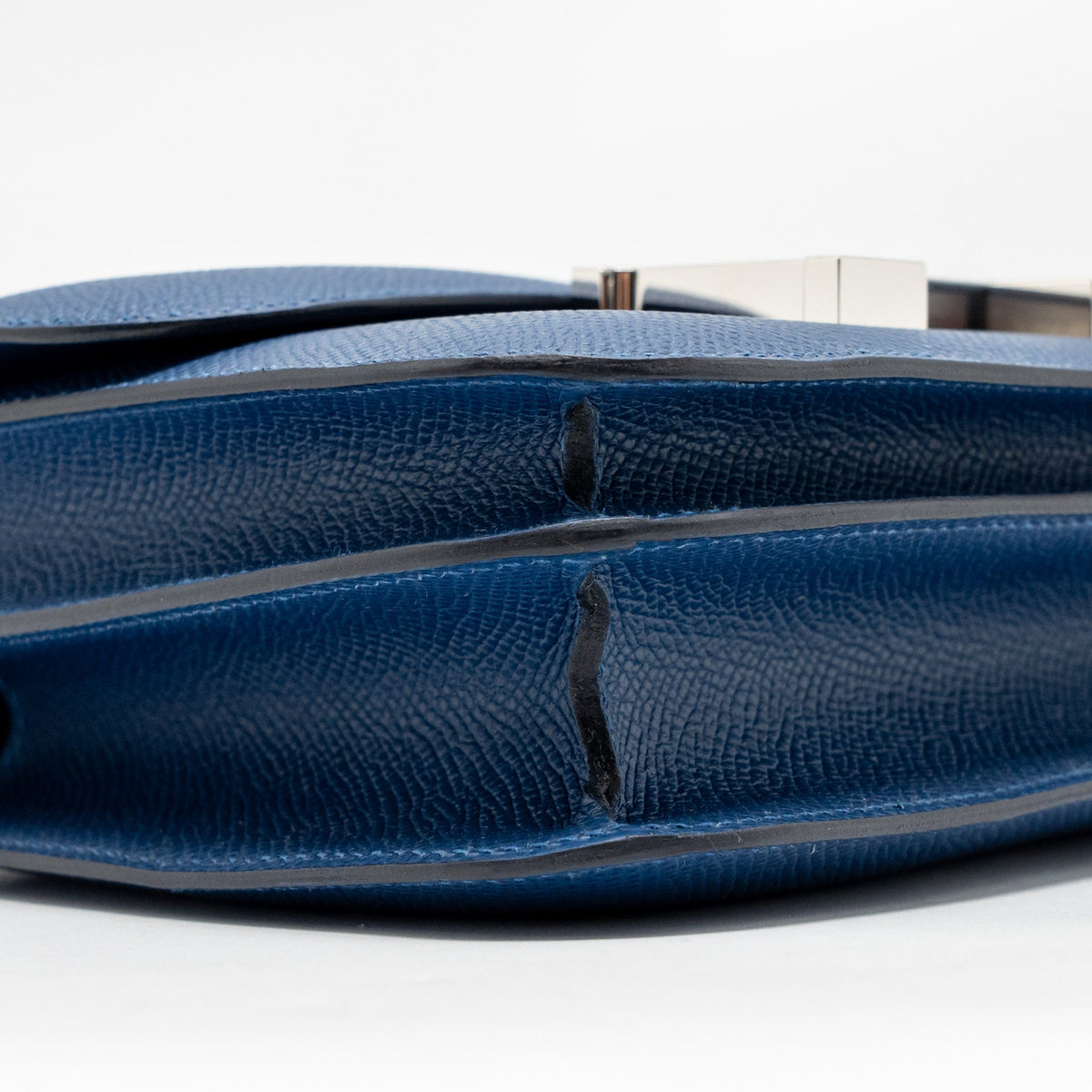 Hermes Mini Constance Epsom P5 Bleu Tie SHW