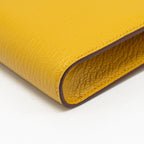 HERMES CLIC 16 WALLET CHEVRE MYSORE JAUNE AMBER SHW
