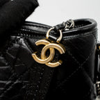 CHANEL LARGE GABRIELLE HOBO BAG AGED CALFSKIN BLACK MULTICOLOUR HARDWARE