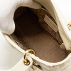DIOR SMALL LADY DIOR LAMBSKIN WHITE LGHW