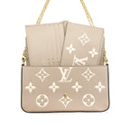 LOUIS VUITTON FELICIE POCHETTE TOURTERELLE/CREME GHW