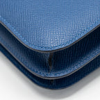 Hermes Mini Constance Epsom P5 Bleu Tie SHW