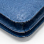 Hermes Mini Constance Epsom P5 Bleu Tie SHW