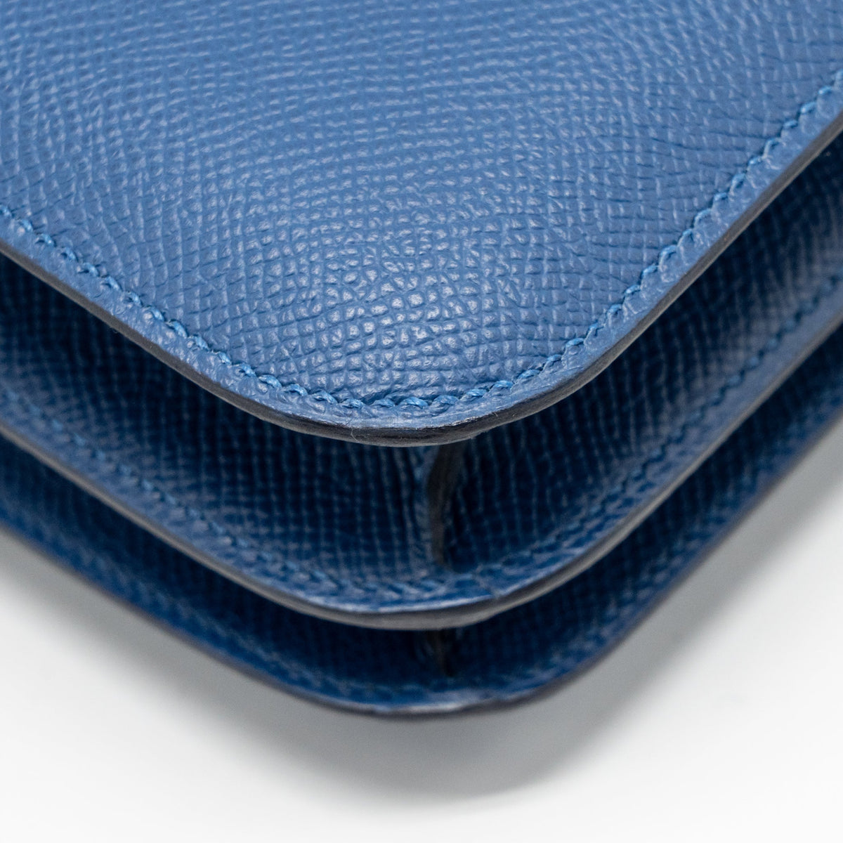 Hermes Mini Constance Epsom P5 Bleu Tie SHW
