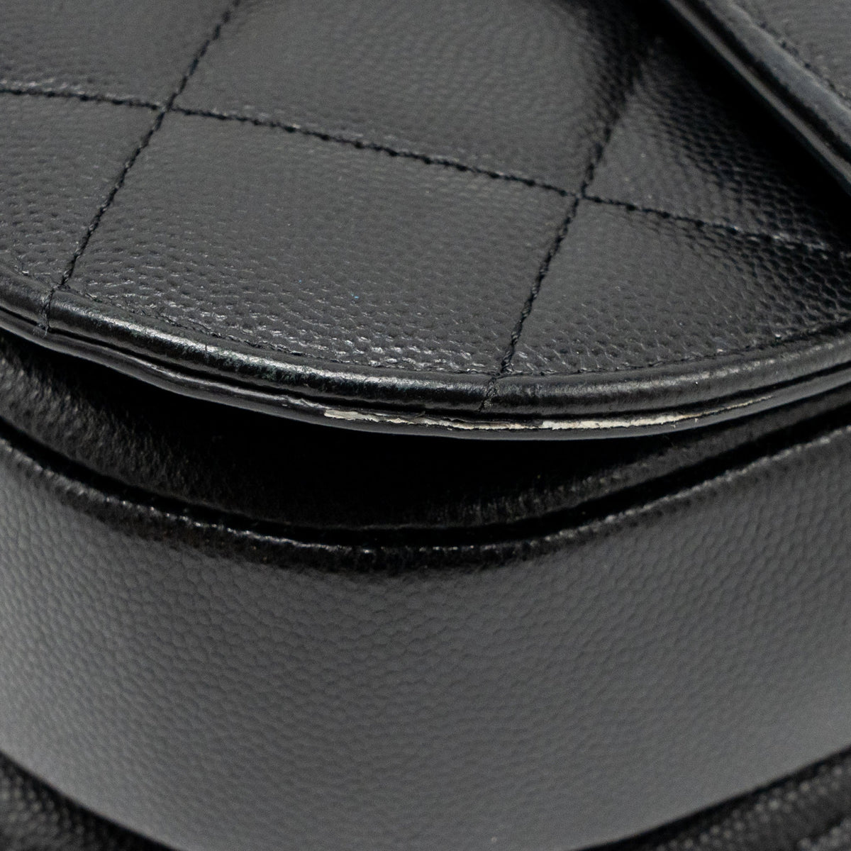 Chanel 22B Round Messenger Bag Grained Calfskin Black GHW (Microchip)
