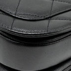Chanel 22B Round Messenger Bag Grained Calfskin Black GHW (Microchip)