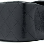 CHANEL CLASSIC JUMBO DOUBLE FLAP BAG CAVIAR BLACK SHW