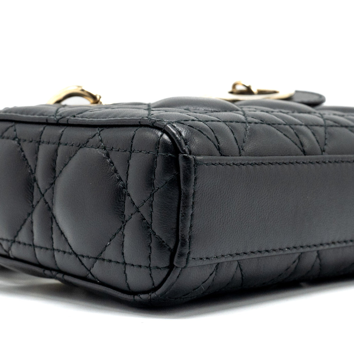 DIOR LADY D-JOY MICRO BAG LAMBSKIN BLACK LGHW