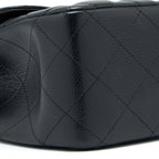 CHANEL CLASSIC JUMBO DOUBLE FLAP BAG CAVIAR BLACK SHW