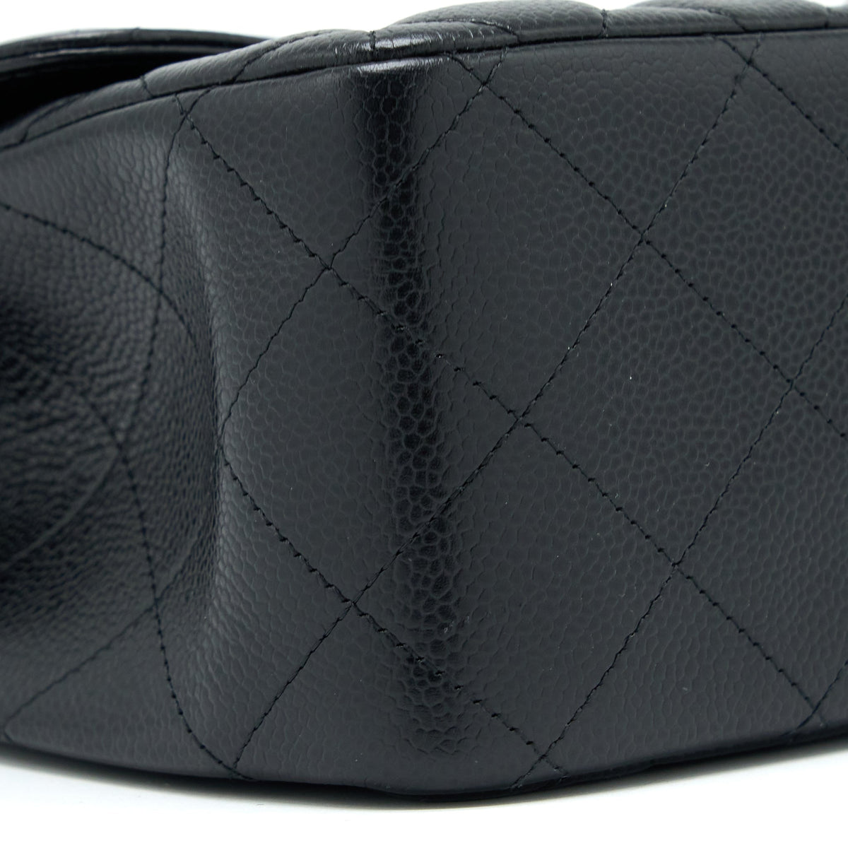 CHANEL CLASSIC JUMBO DOUBLE FLAP BAG CAVIAR BLACK SHW