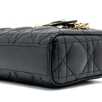 DIOR LADY D-JOY MICRO BAG LAMBSKIN BLACK LGHW