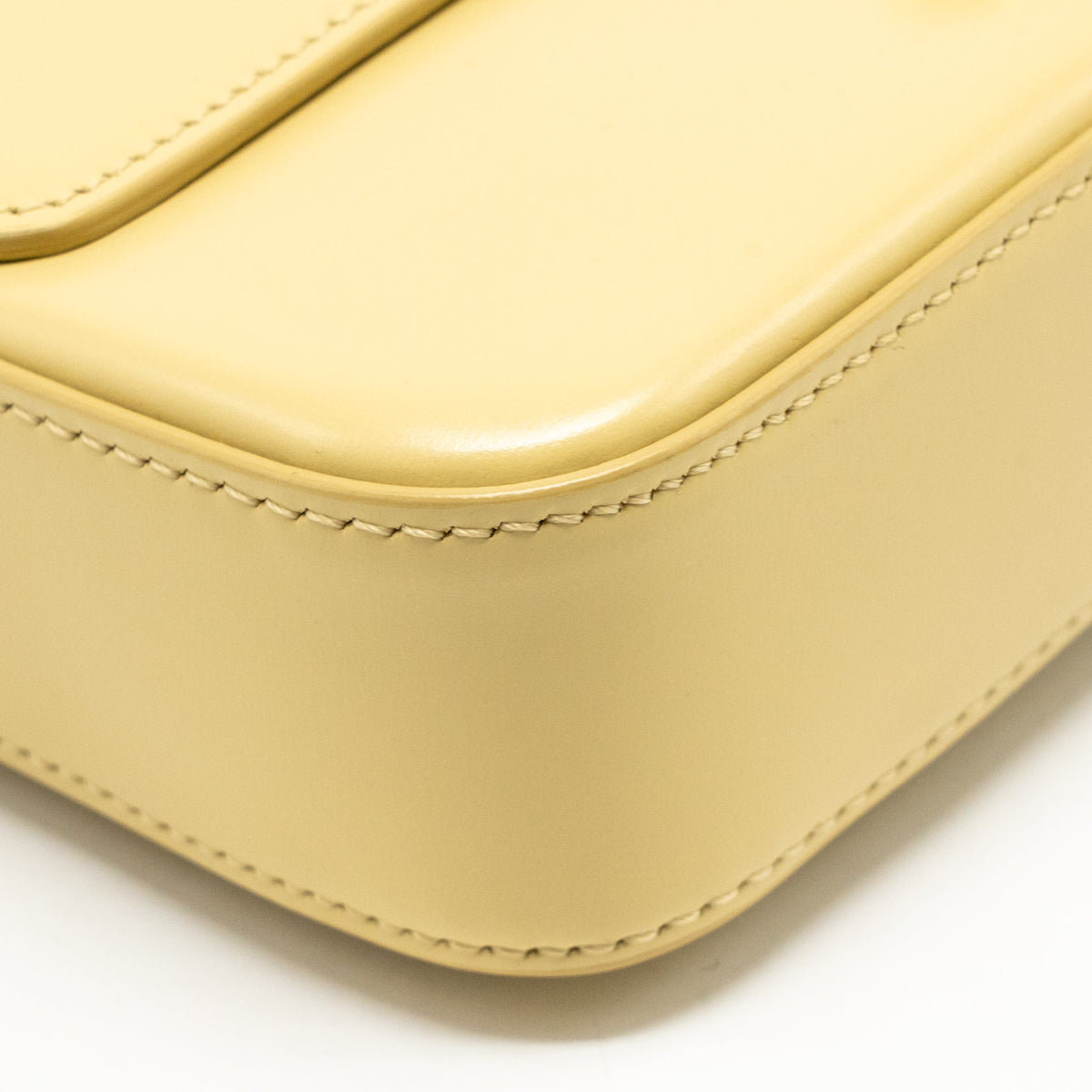 Celine Claude Triomphe Bag Shiny Calfskin Light Yellow GHW