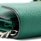 GUCCI MINI DIONYSUS WALLET ON CHAIN GREEN MULTICOLOUR HARDWARE