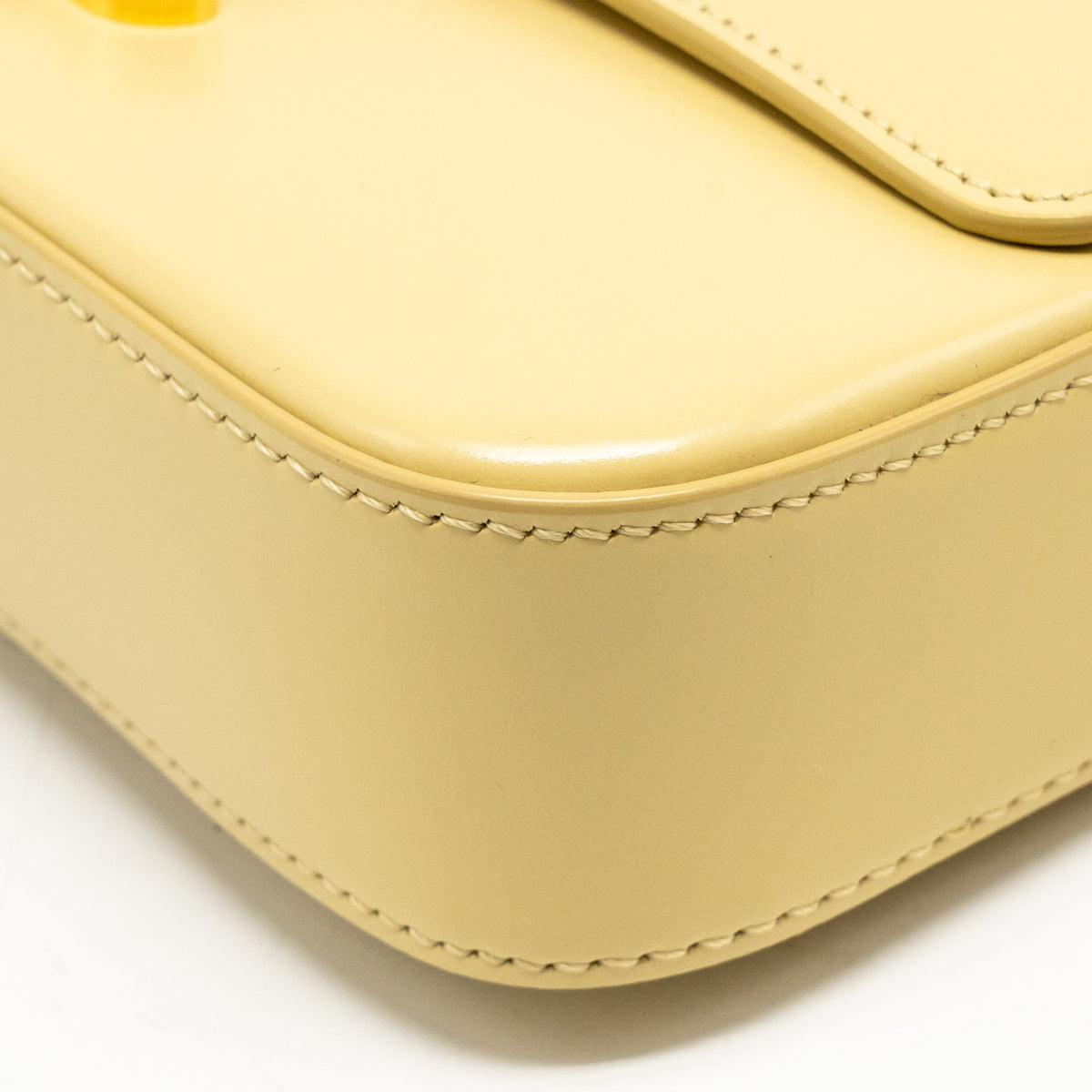 Celine Claude Triomphe Bag Shiny Calfskin Light Yellow GHW