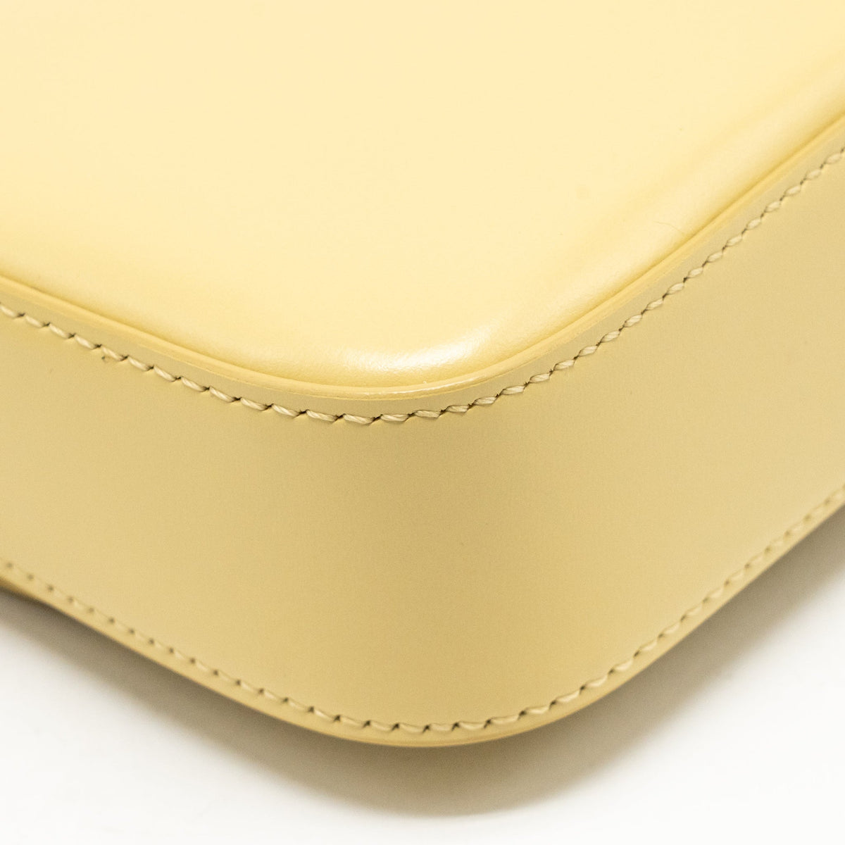 Celine Claude Triomphe Bag Shiny Calfskin Light Yellow GHW