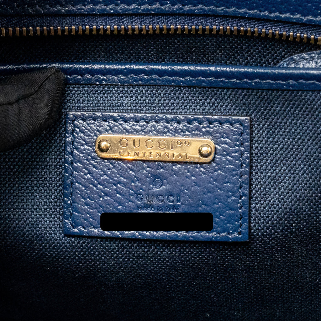 Gucci Medium Bamboo 1947 Top Handle Bag 100th Anniversary Kaleidoscope Canvas/Leather Blue/Multicolour GHW
