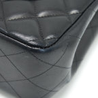 CHANEL CLASSIC JUMBO DOUBLE FLAP BAG LAMBSKIN BLACK GHW