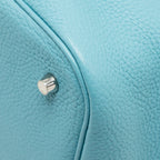 HERMES PICOTIN 22 LOCK BAG CLEMENCE 3Z BLUE SAINT CYR SHW