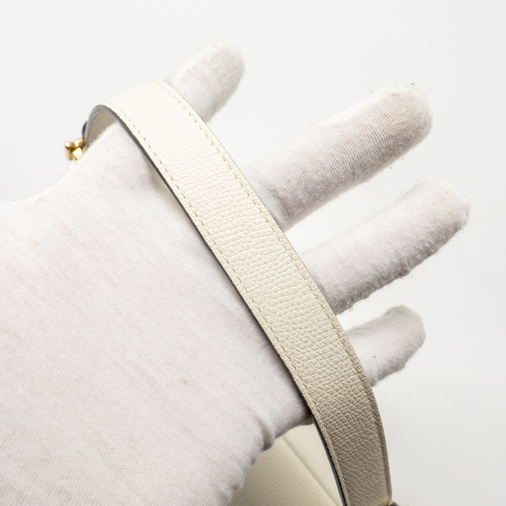 DIOR MEDIUM SADDLE BAG CALFSKIN WHITE GHW