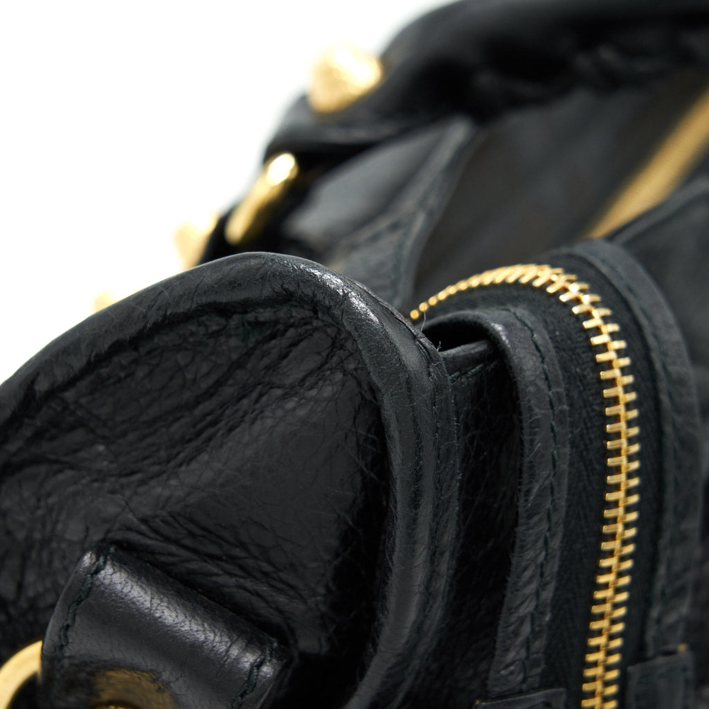 BALENCIAGA GIANT CITY BAG IN BLACK