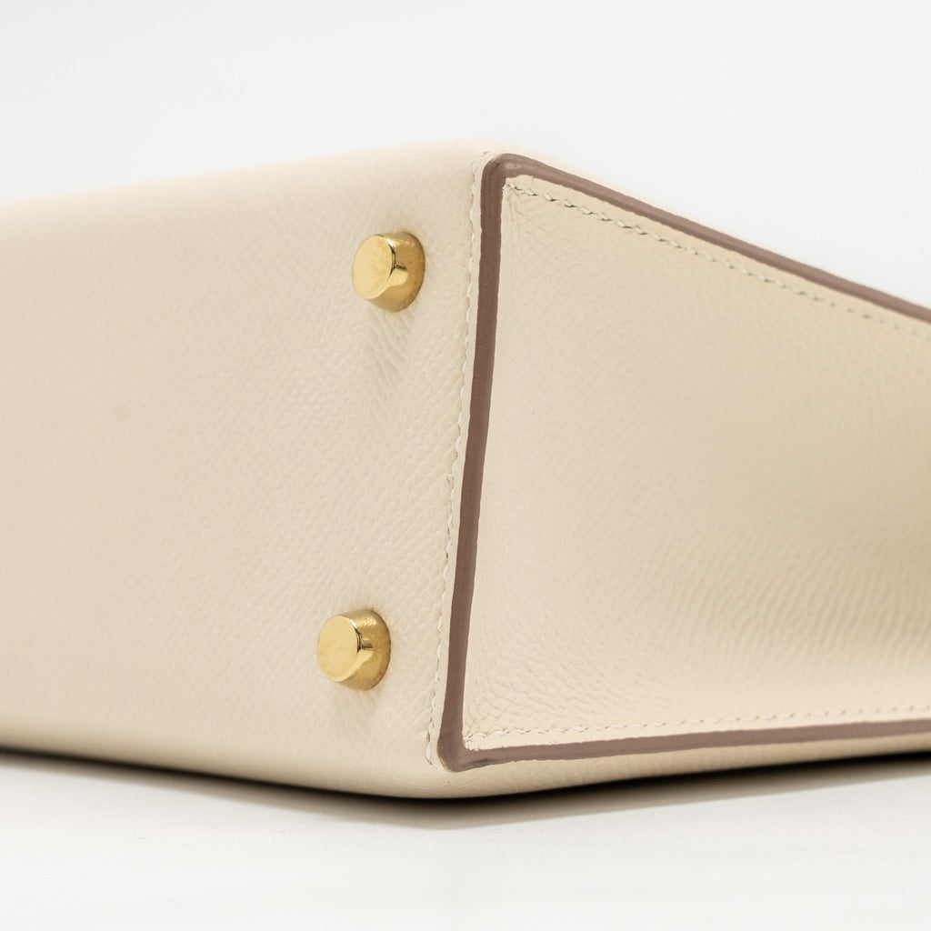 Hermes Verrou 23 Epsom Craie LGHW