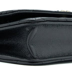 CHANEL 22S WALLET ON CHAINS WITH DETAIL CC LOGO CAVIAR BLACK LGHW