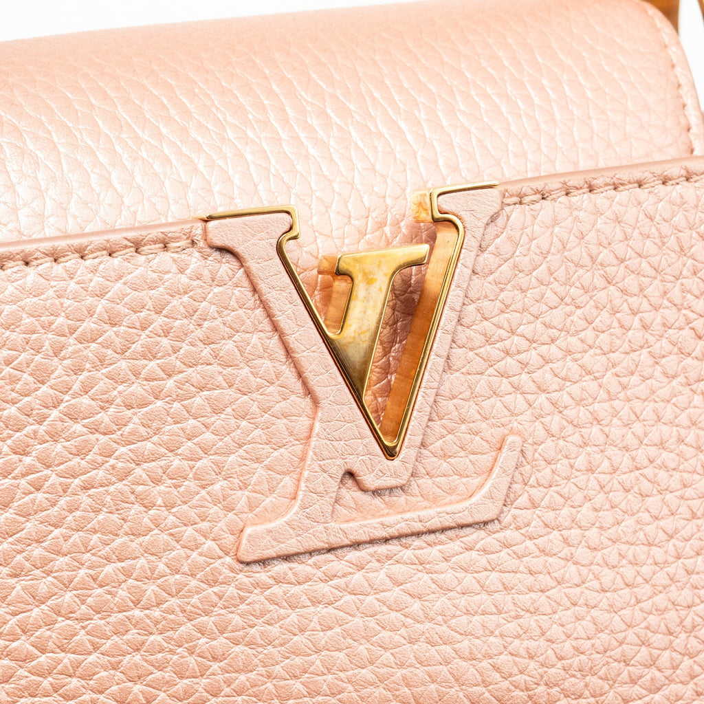 Louis Vuitton Capucines BB Metallic Taurillon Leather Pearly Pink GHW
